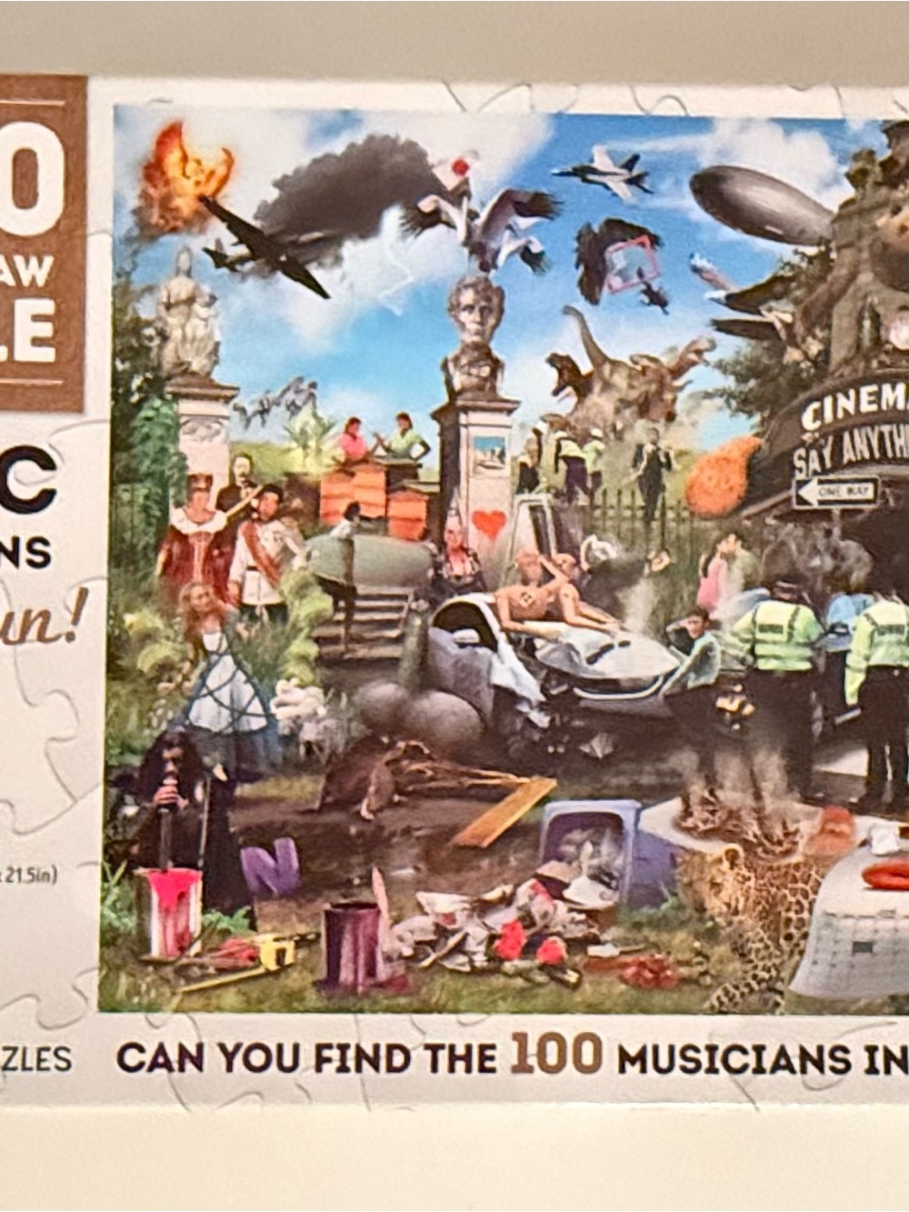 Find the 100 Musicians Puzzle Poster - Blue Multi Scene